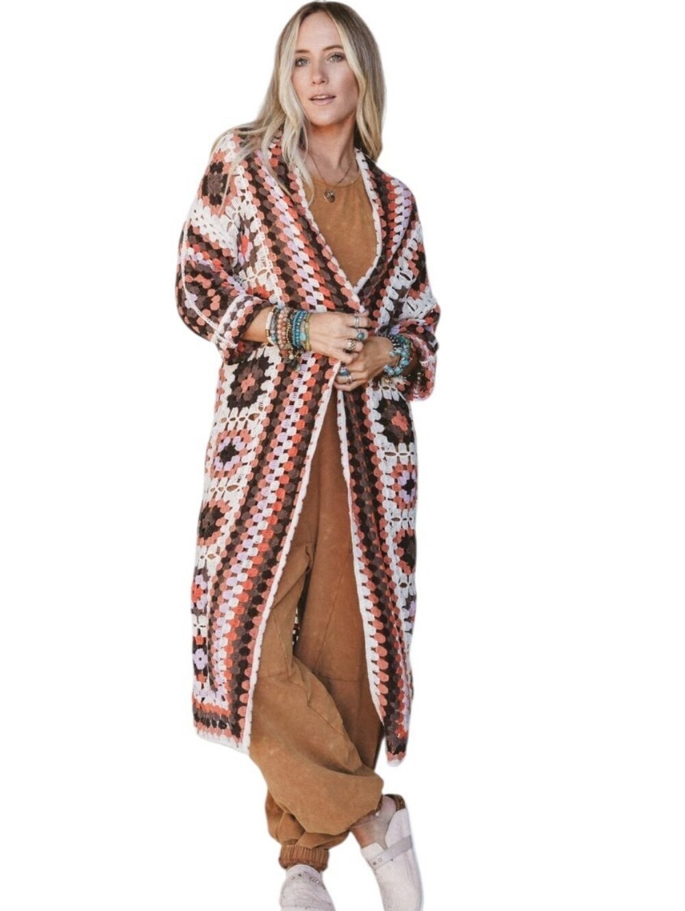 New The Nest Three Bird Wanderer Crochet Duster Sz L/XL